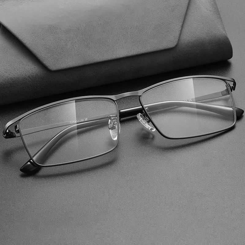 Spykay™ EG26841 Simple Titanium Rectangle Frame Anti-blue Light Glasses