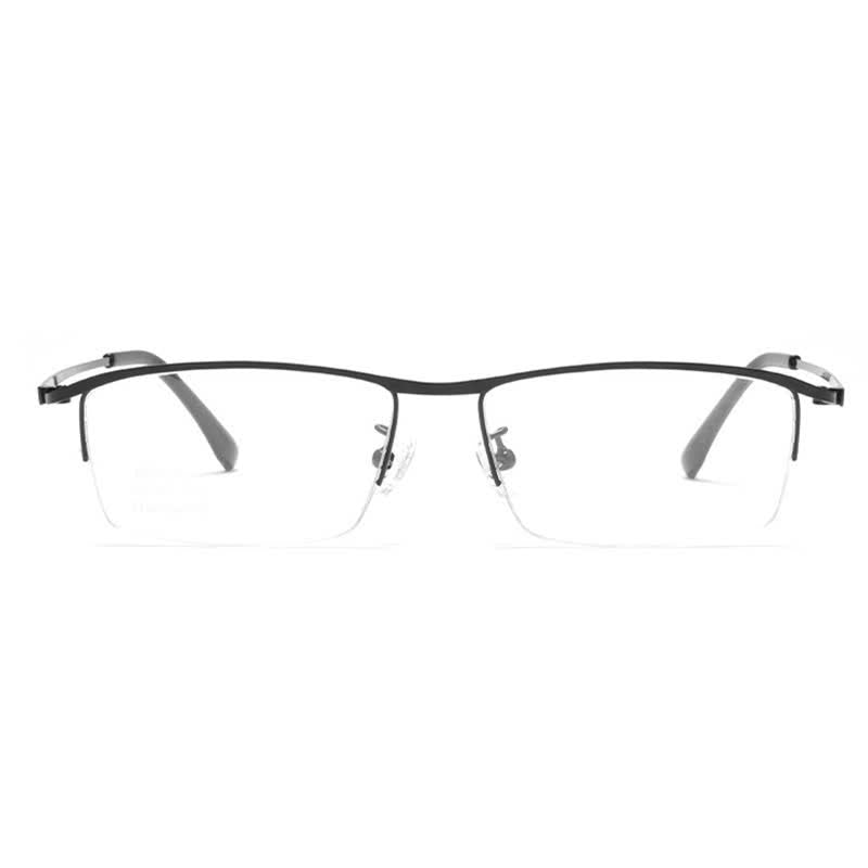 Spykay™ EG26842 Simple Semi-Rimless Titanium Rectangle Frame Anti-blue Light Glasses