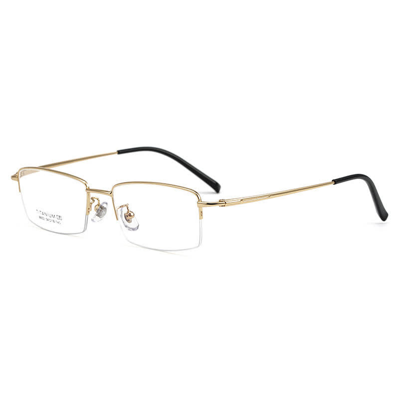 Spykay™ EG26844 Semi-Rimless Rectangle Titanium Frame Anti-blue Light Simple Glasses