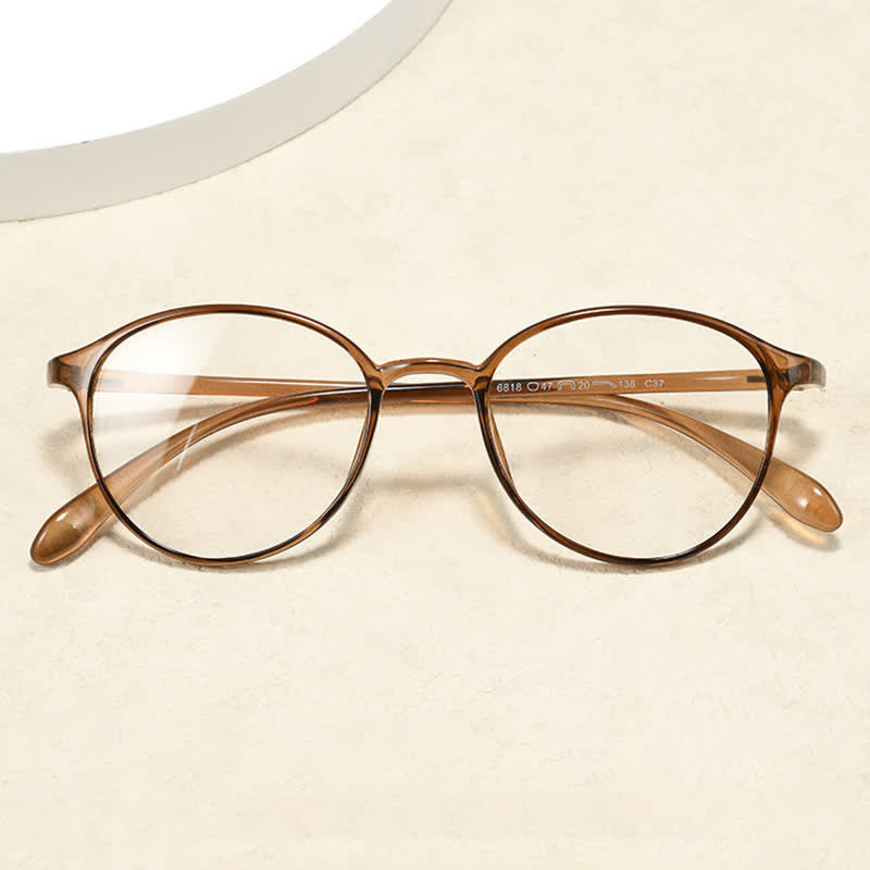 Spykay™ EG26845 Lightweight Round Frame Anti-blue Light Simple Glasses