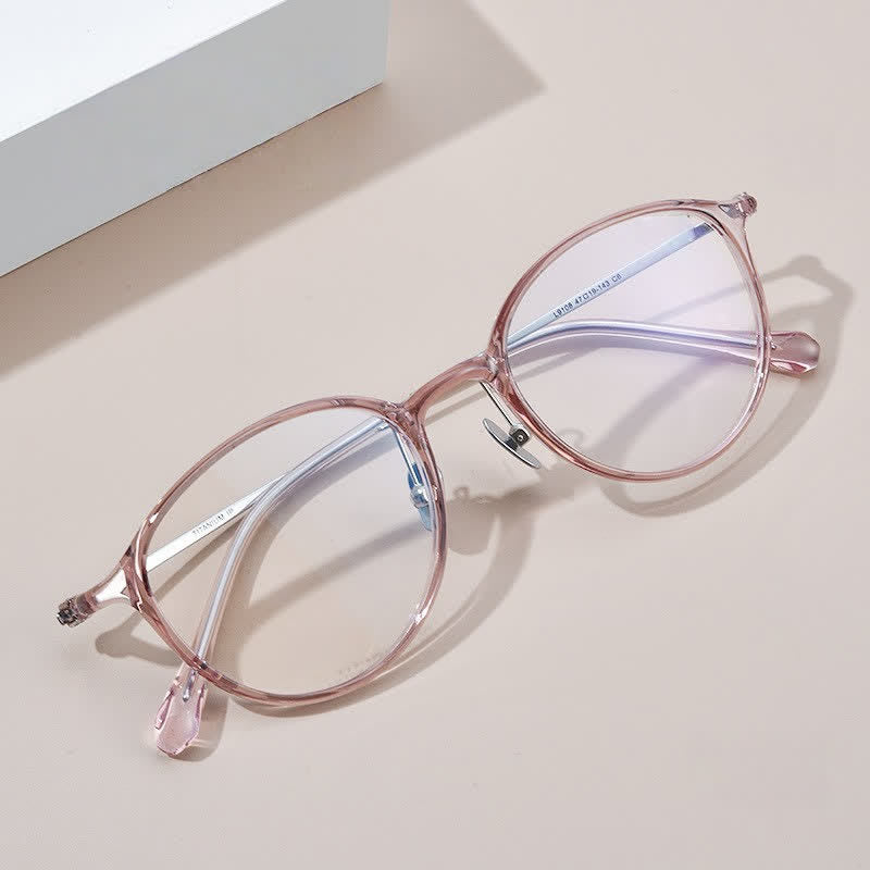 Spykay™ EG26847 Lightweight Classic Round Frame Anti-blue Light Simple Glasses