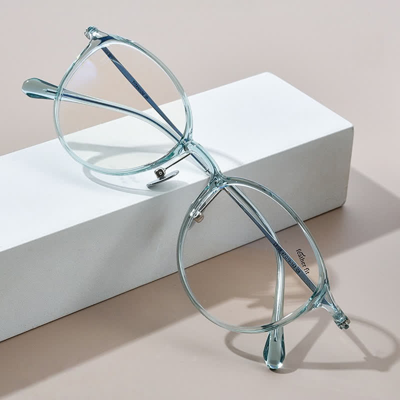 Spykay™ EG26847 Lightweight Classic Round Frame Anti-blue Light Simple Glasses