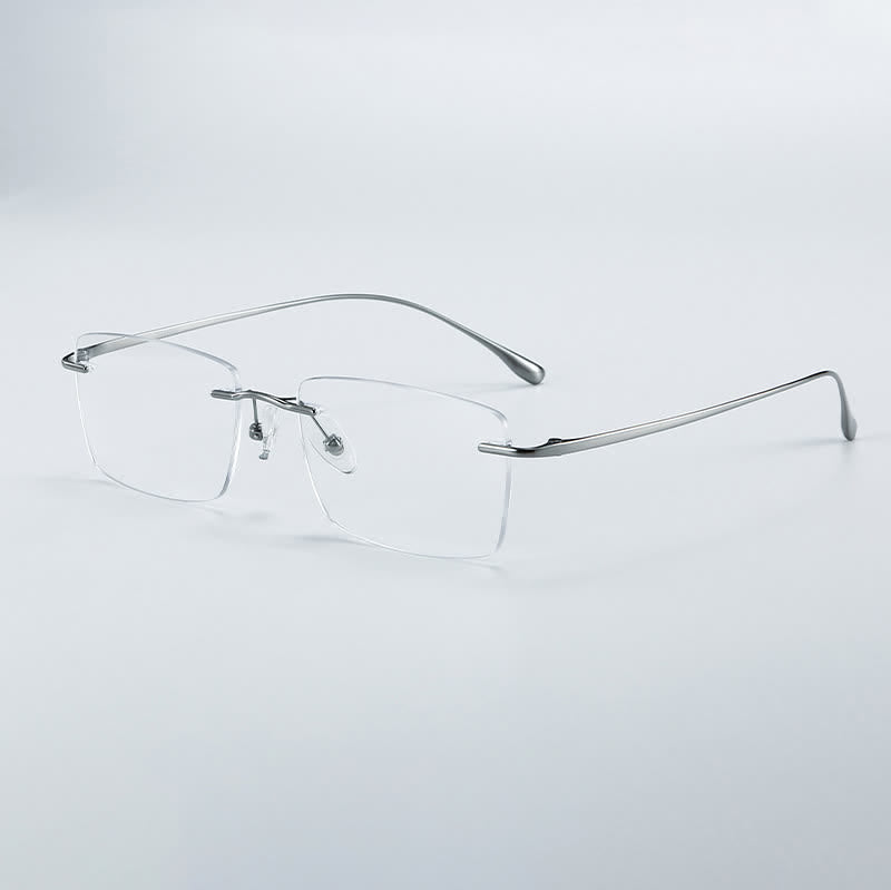 Spykay™ EG26849 Rectangle Titanium Frame Anti-blue Light Hipster Rimless Glasses