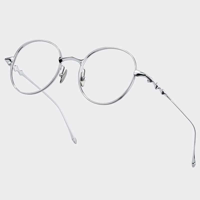 Spykay™ EG26853 Round Titanium Frame Anti-blue Light Classic Glasses