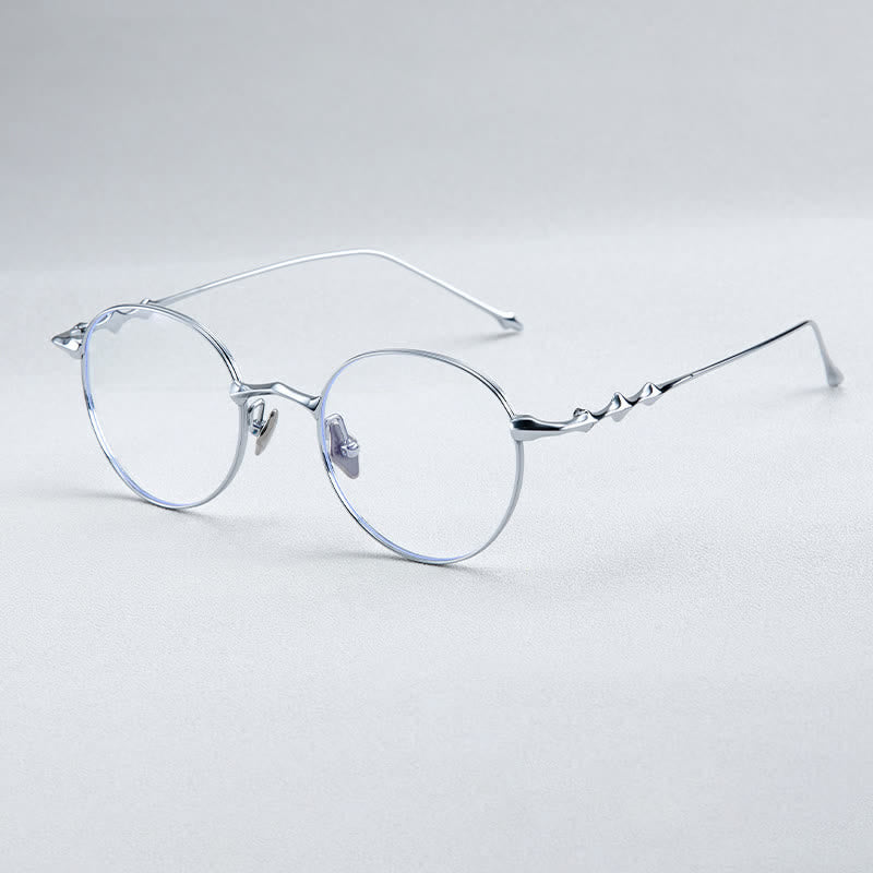 Spykay™ EG26853 Round Titanium Frame Anti-blue Light Classic Glasses