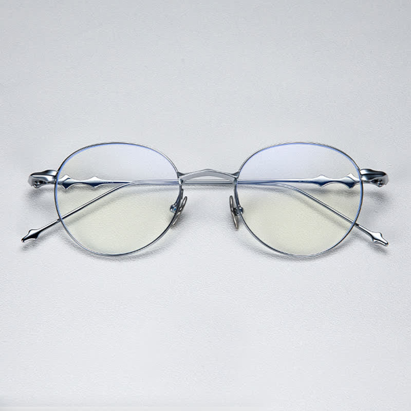 Spykay™ EG26853 Round Titanium Frame Anti-blue Light Classic Glasses