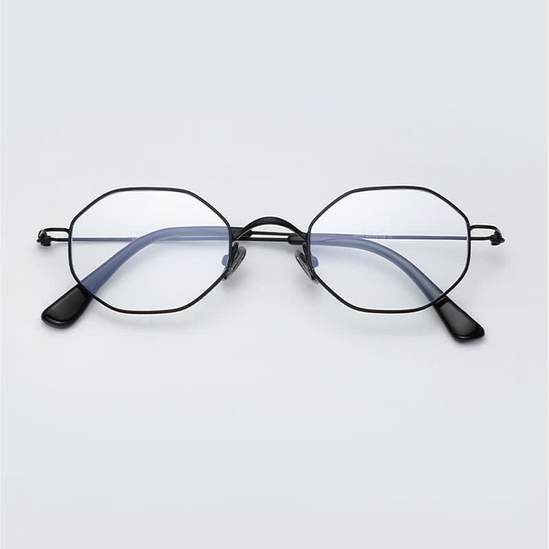Spykay™ EG26854 Geometric Titanium Frame Anti-blue Light Simple Glasses