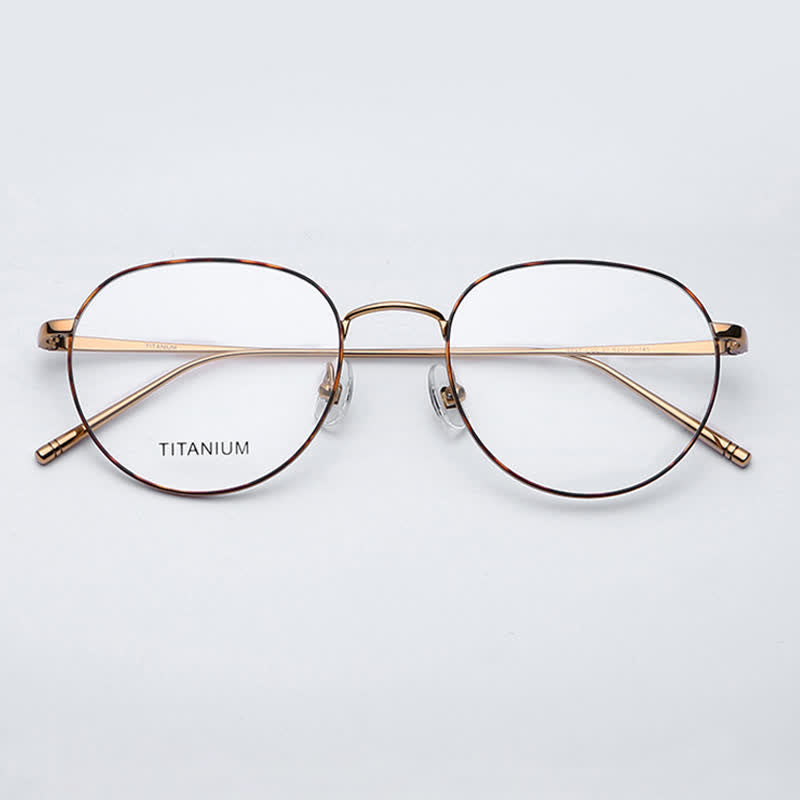 Spykay™ EG26857 Round Titanium Lightweight Frame Anti-blue Light Simple Glasses