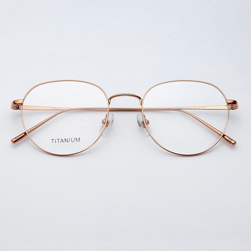 Spykay™ EG26857 Round Titanium Lightweight Frame Anti-blue Light Simple Glasses