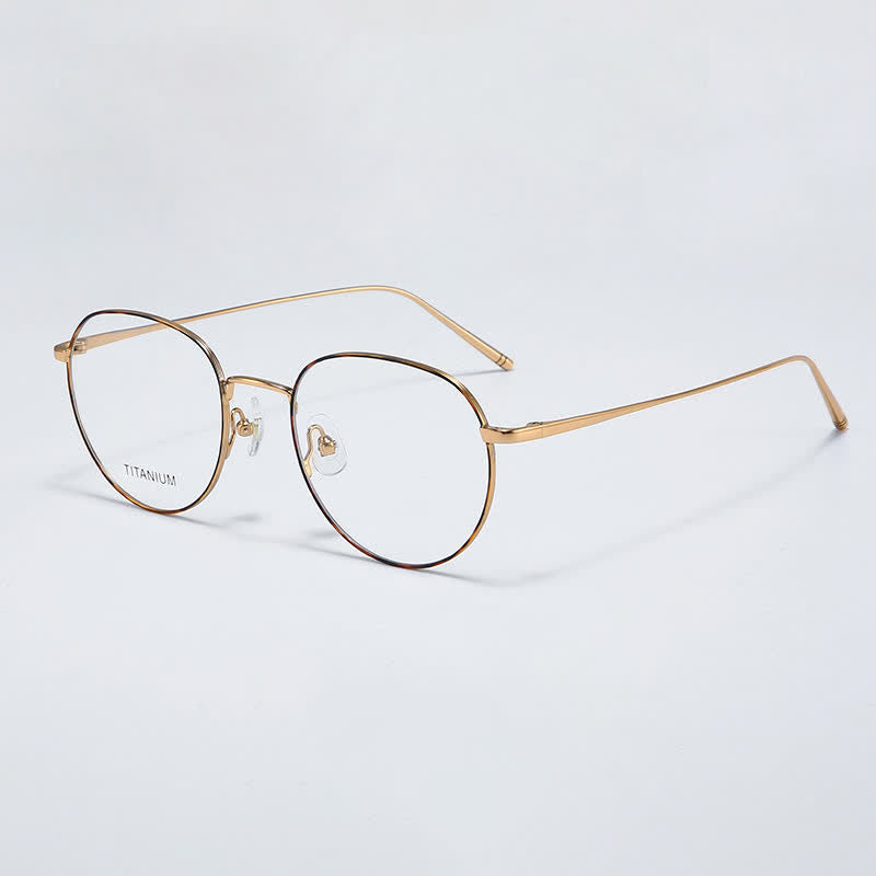 Spykay™ EG26857 Round Titanium Lightweight Frame Anti-blue Light Simple Glasses