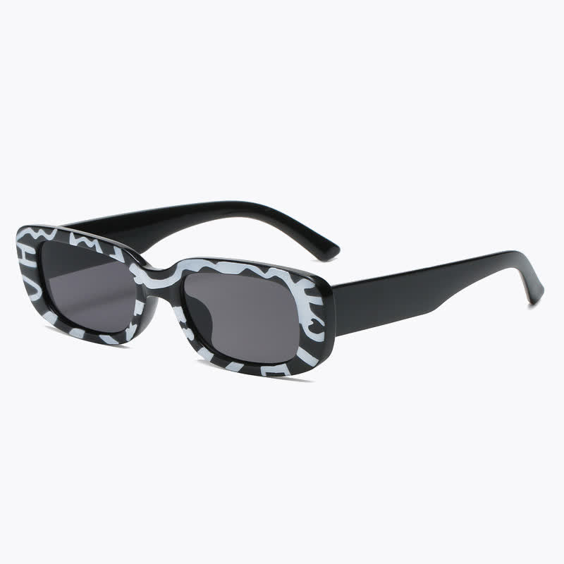 Spykay™ SG60996 Rectangle Small Thick Frame Vintage Sunglasses