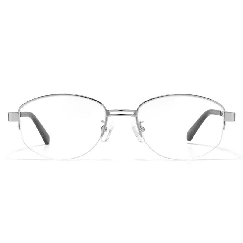 Spykay™ EG26860 Oval Metal Frame Hollow-out Temples Anti-blue Light Fashion Glasses