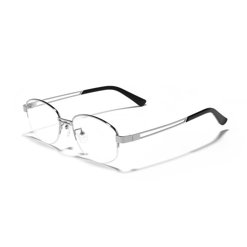 Spykay™ EG26860 Oval Metal Frame Hollow-out Temples Anti-blue Light Fashion Glasses