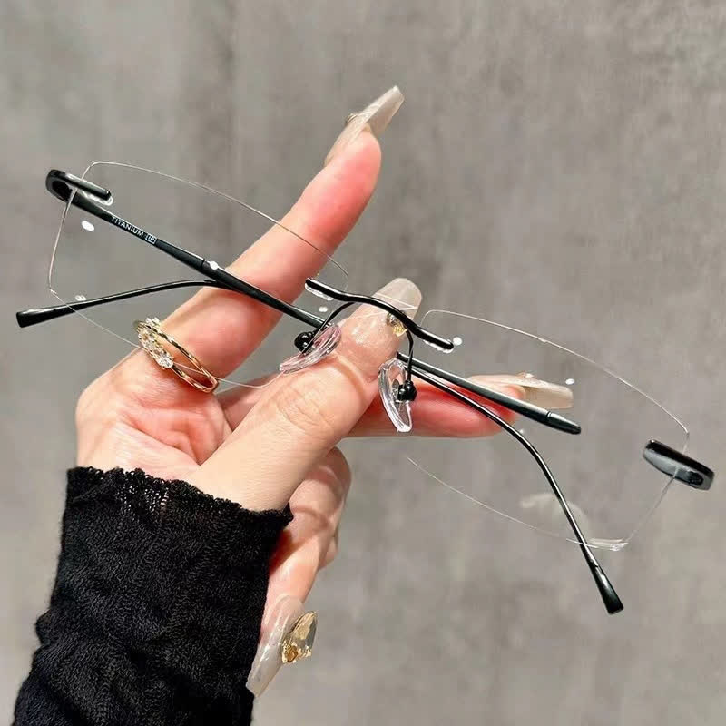 Spykay™ EG26861 Rectangle Metal Frame Anti-blue Light Hipster Rimless Glasses