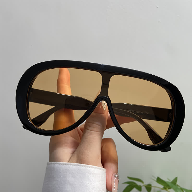Spykay™ SG61001 Unisex Oversized One-piece Frame Aviator Sunglasses