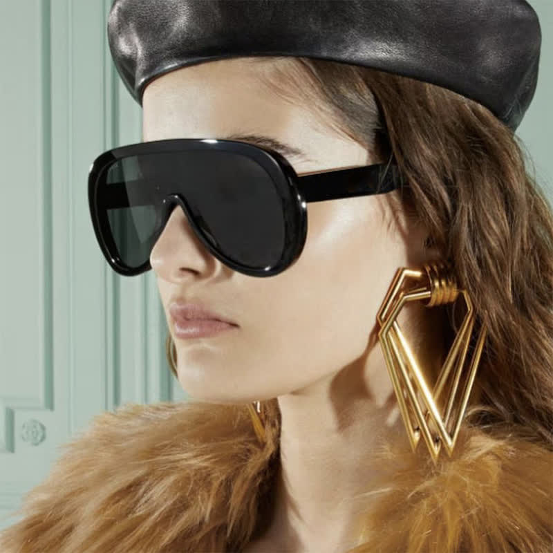 Spykay™ SG61001 Unisex Oversized One-piece Frame Aviator Sunglasses