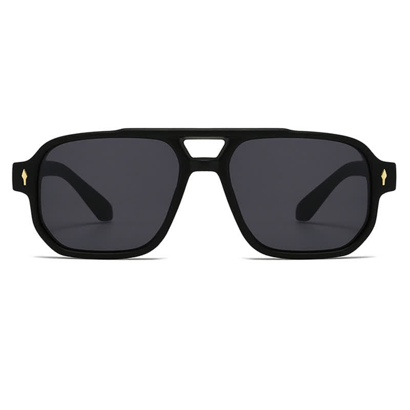 Spykay™ SG61003 Square Frame Double Bridges Vintage Arrow Sunglasses