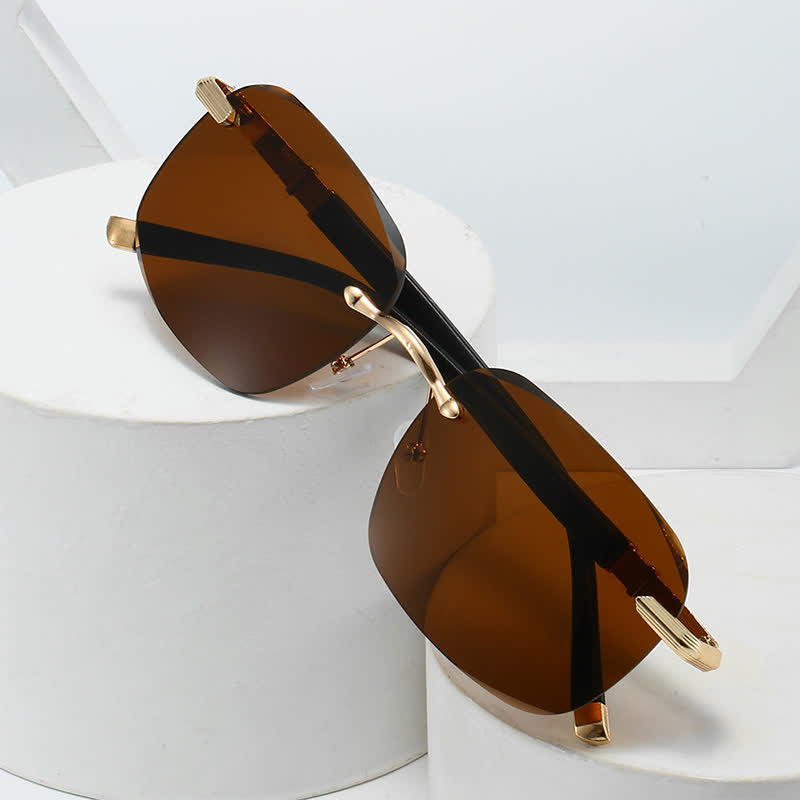 Spykay™ SG61004 Classic Square Frame Rimless Retro Sunglasses For Fishing