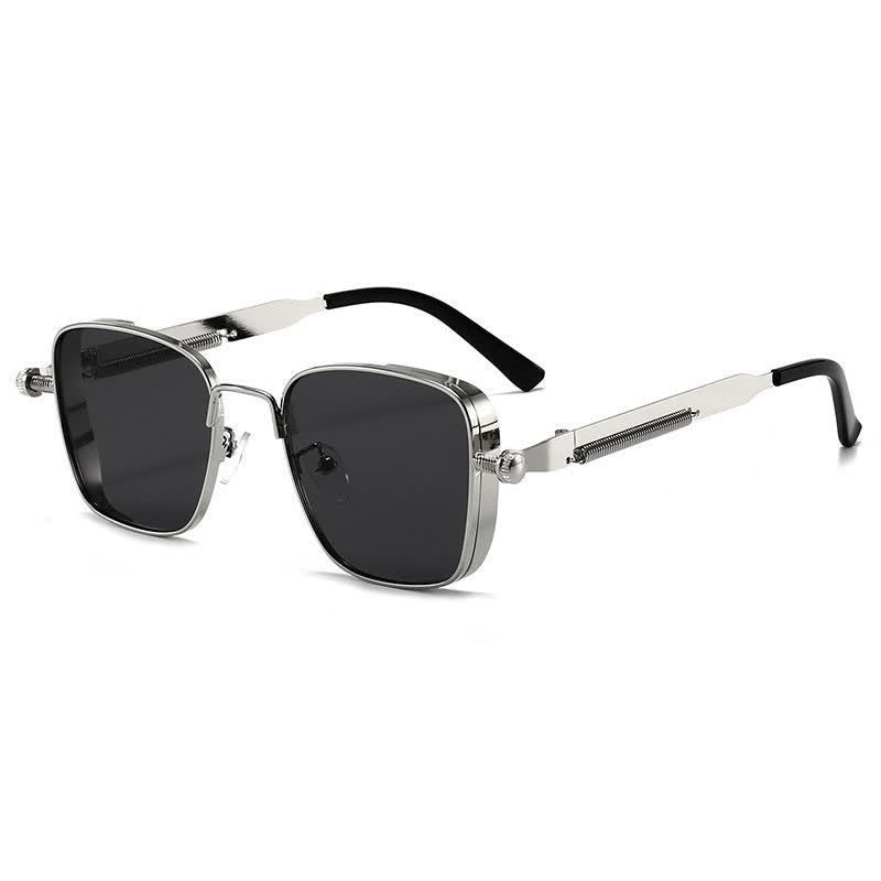 Spykay™ SG61005 Steampunk Square Frame Spring Temples Retro Sunglasses