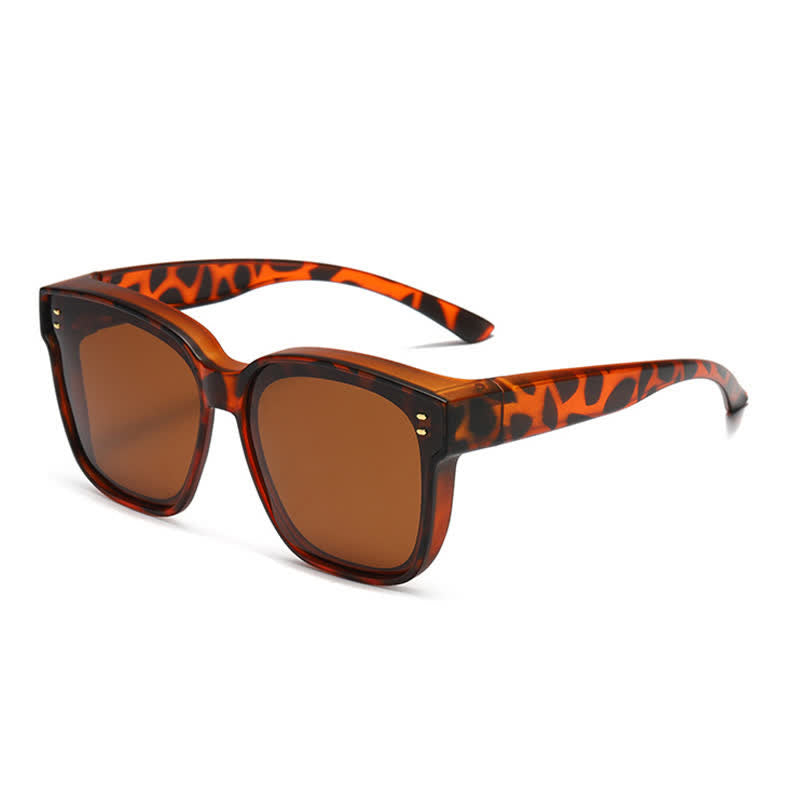 Spykay™ SG61007 Fit Over Glasses Square Frame Polarized Sunglasses for Women Men