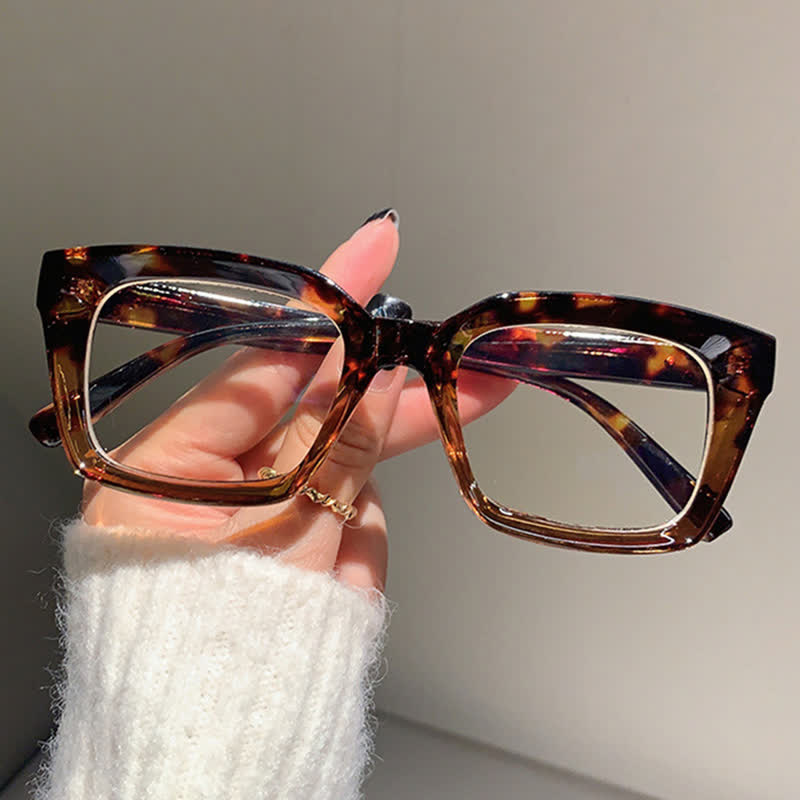 Spykay™ EG26877 Classic Simple Square Frame Concave Lenses Anti-blue Light Thick Glasses
