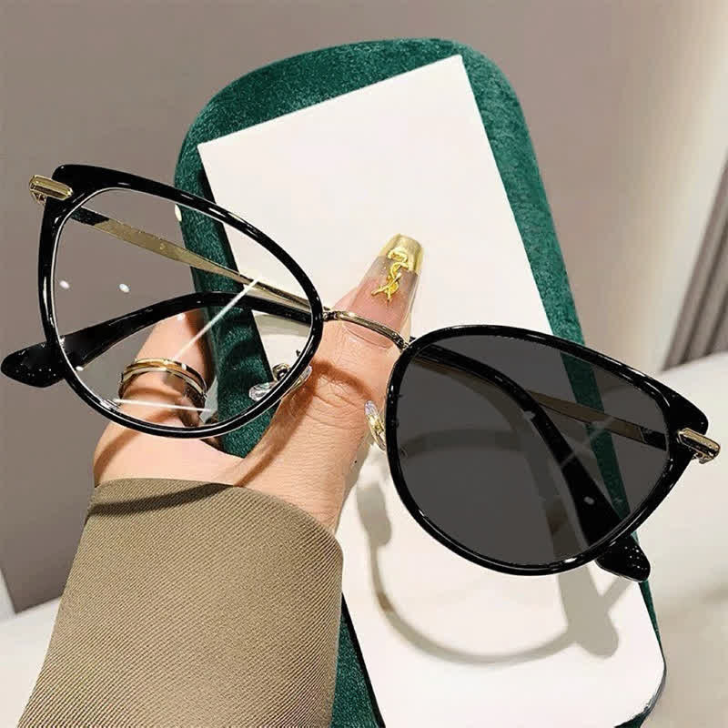Spykay™ SG61009 Classic Simple Cat-Eye Anti-blue Light Photochromic Sunglasses