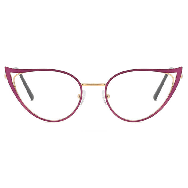 Spykay™ EG26880 Cat-Eye Metal Frame Hollow-out Anti-blue Light Glasses