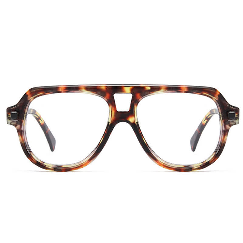 Spykay™ EG26883 Anti-blue Light Double Bridges Oversized Aviator Thick Eyeglasses