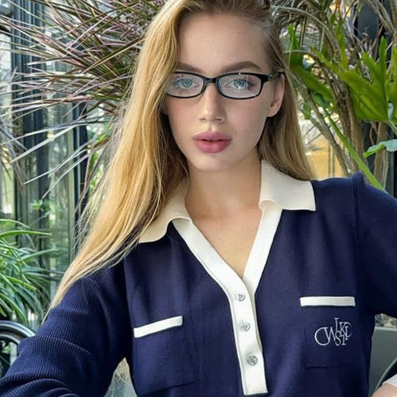 Spykay™ EG26884 Anti-blue Light Small Rectangle Frame Y2K Hipster Eyeglasses