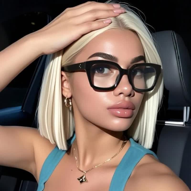 Spykay™ EG26877 Classic Simple Square Frame Concave Lenses Anti-blue Light Thick Glasses