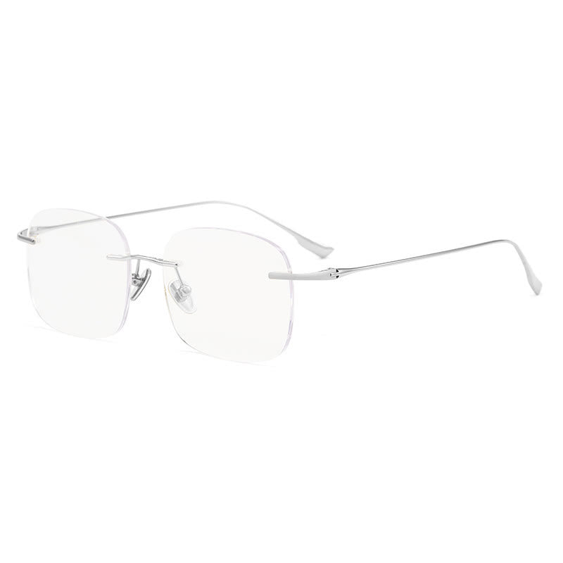 Spykay™ EG26894 Classic Square Titanium Frame Anti-blue Light Hipster Rimless Glasses