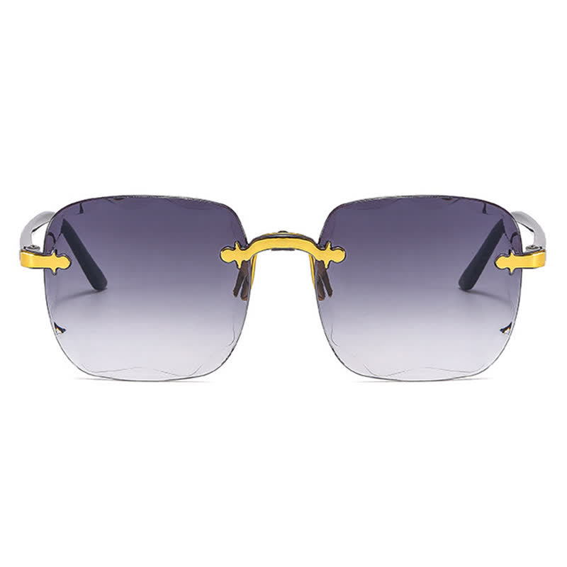 Spykay™ SG61010 Square Frame Oversized Trendy Rimless Sunglasses