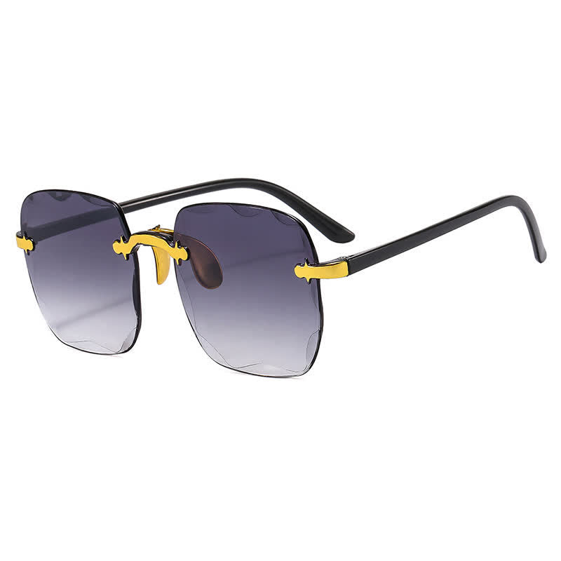 Spykay™ SG61010 Square Frame Oversized Trendy Rimless Sunglasses