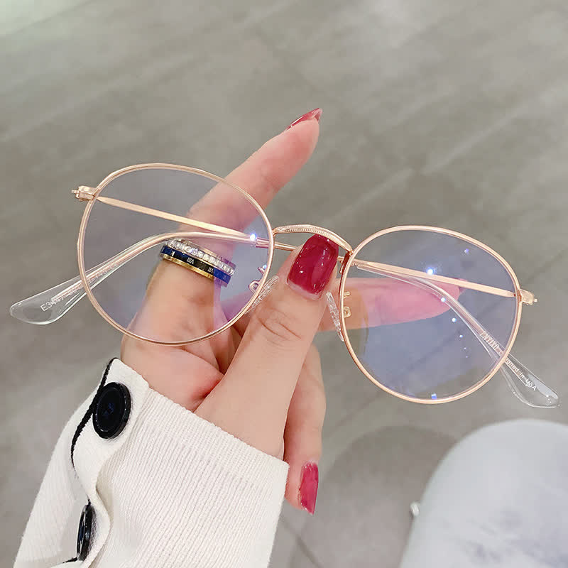Spykay™ EG26906 Retro Simple Round Frame Anti-blue Light Hipster Glasses