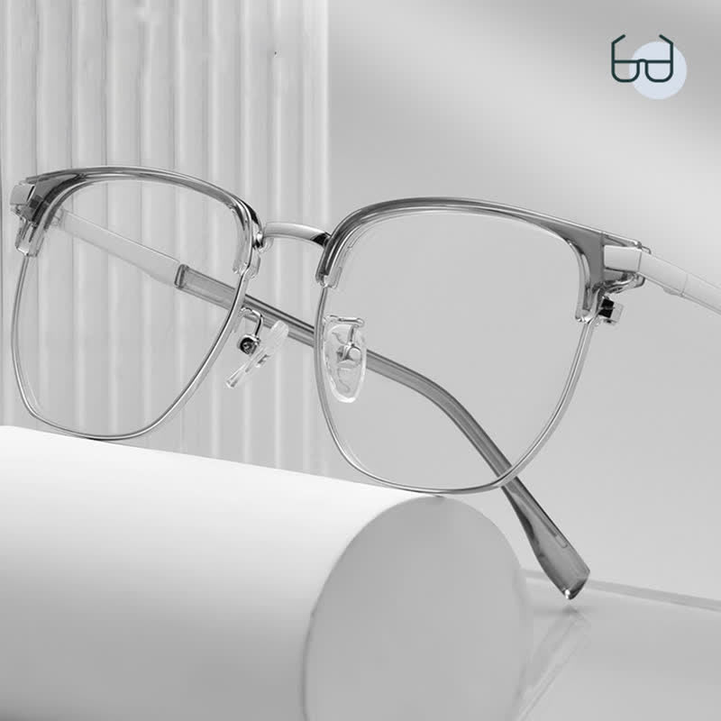 Spykay™ EG26900 Classic Anti-blue Light Square Frame Browline Glasses