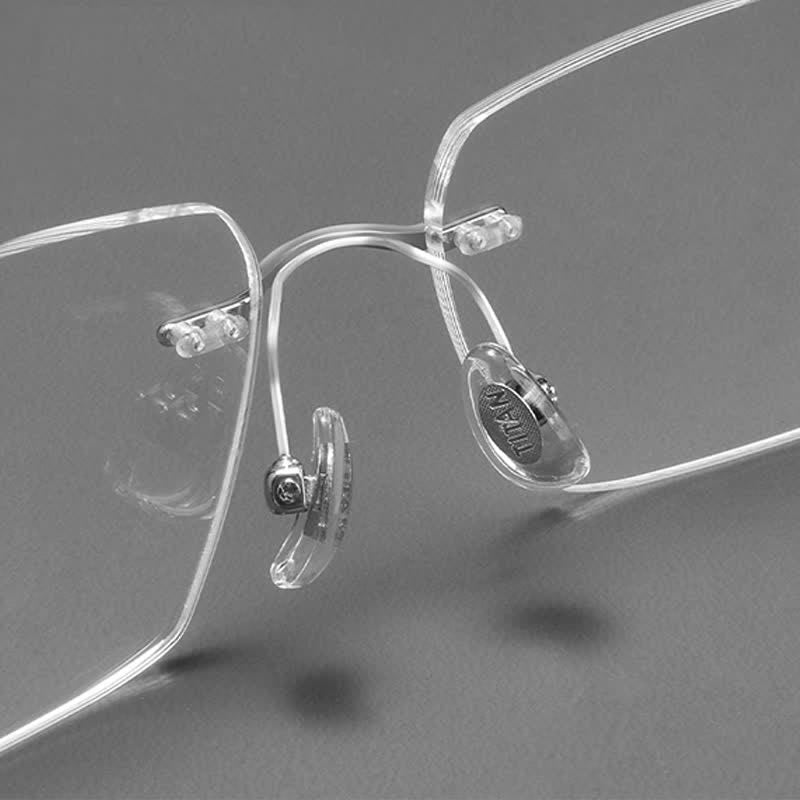 Spykay™ EG26902 Retro Rectangle Frame Anti-blue Light Hipster Rimless Glasses