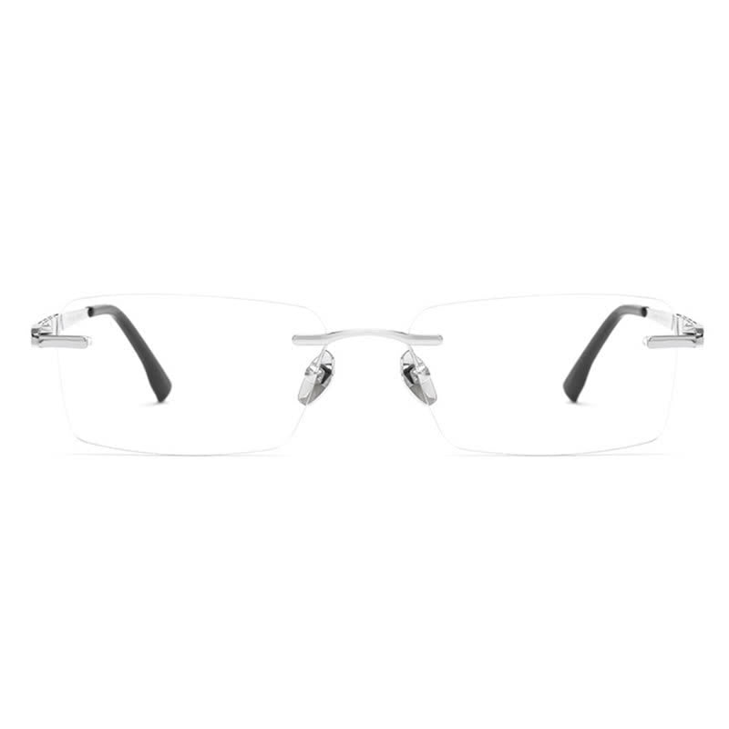 Spykay™ EG26903 Retro Simple Rectangle Frame Anti-blue Light Hipster Rimless Glasses