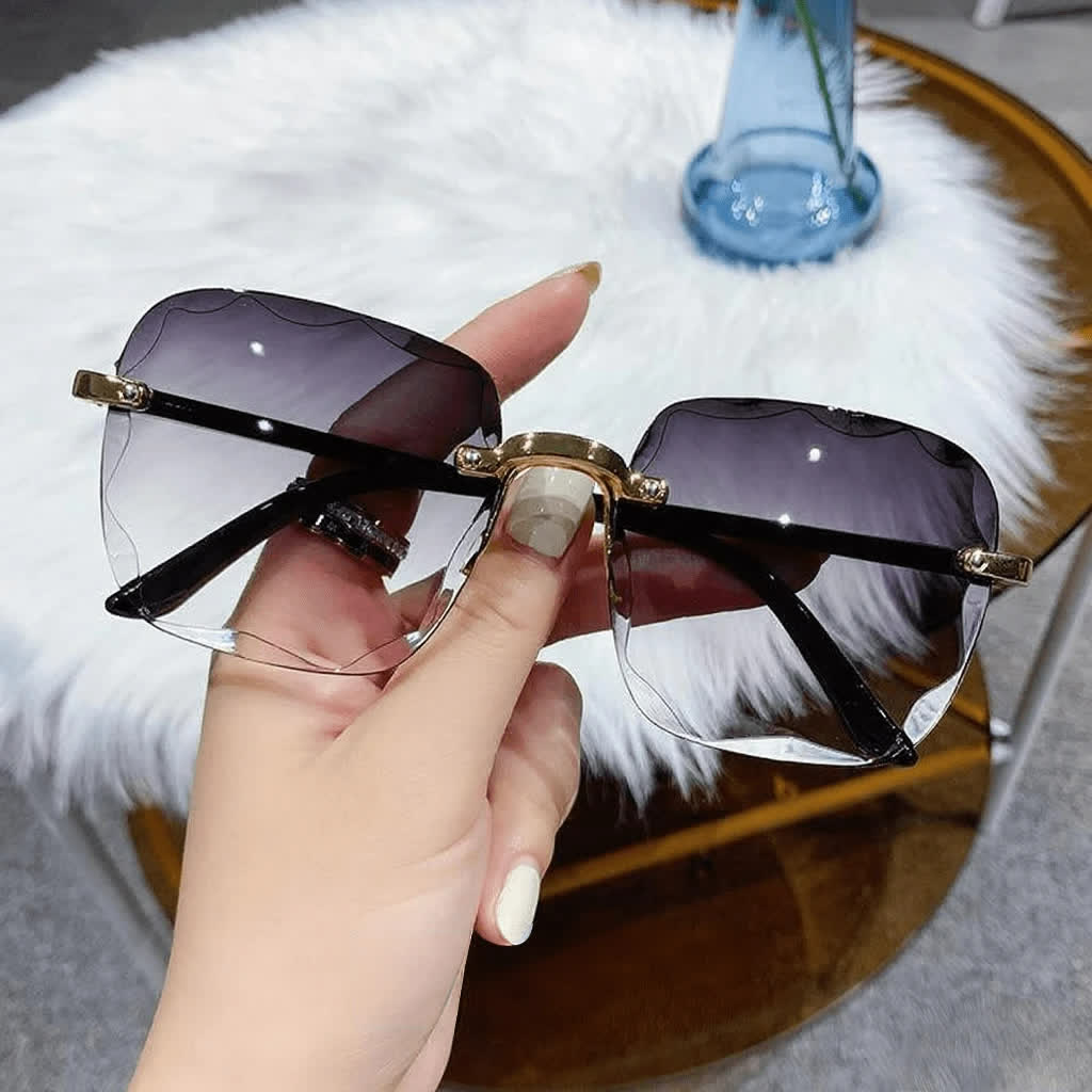 Spykay™ SG61010 Square Frame Oversized Trendy Rimless Sunglasses