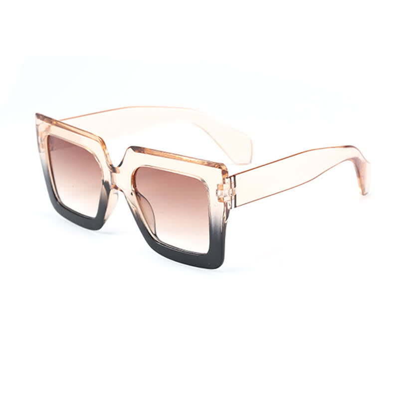 Spykay™ SG61012 Oversized Square Frame Fashion Thick Sunglasses
