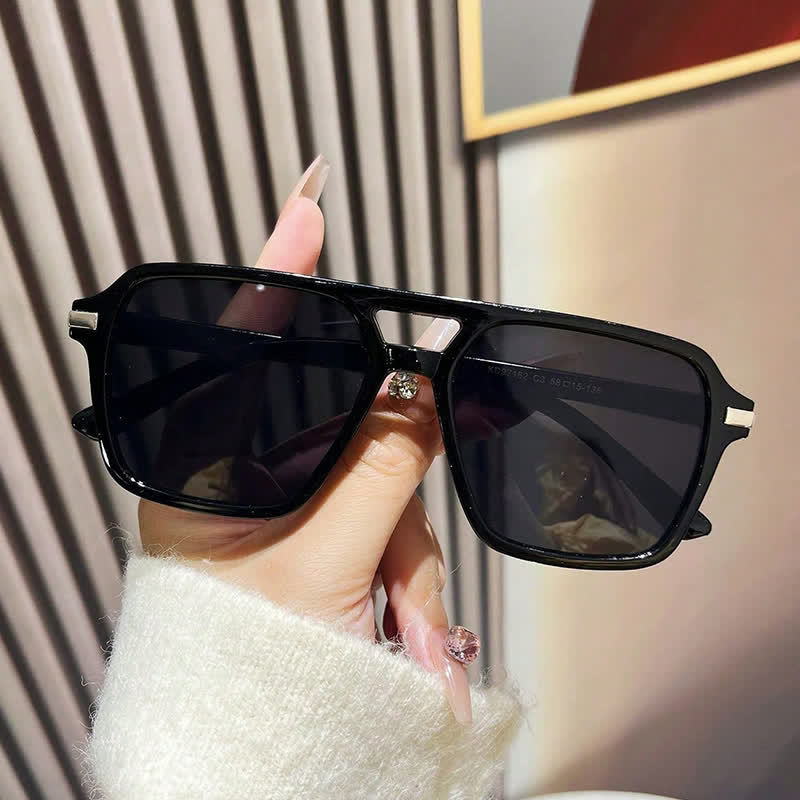Spykay™ SG61014 Square Frame Double Bridges Classic Sunglasses