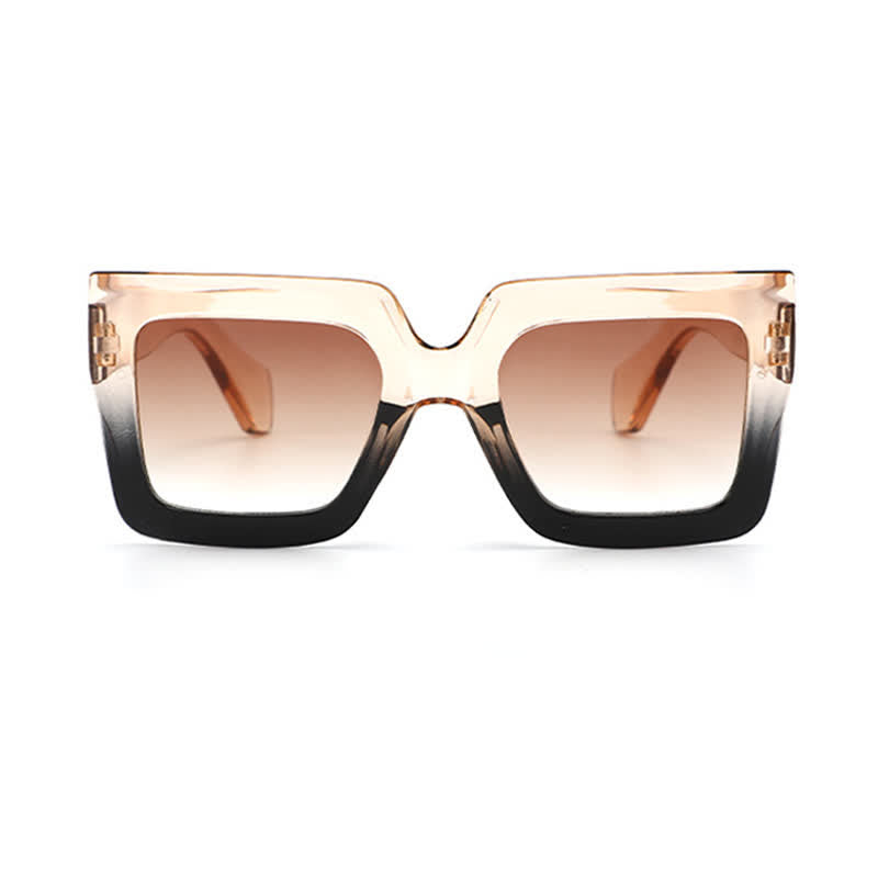 Spykay™ SG61012 Oversized Square Frame Fashion Thick Sunglasses