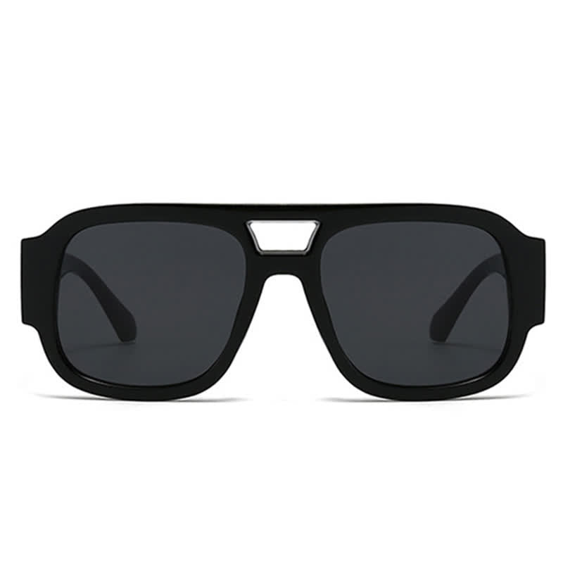 Spykay™ SG61016 Square Frame Double Bridges Classic Thick Sunglasses