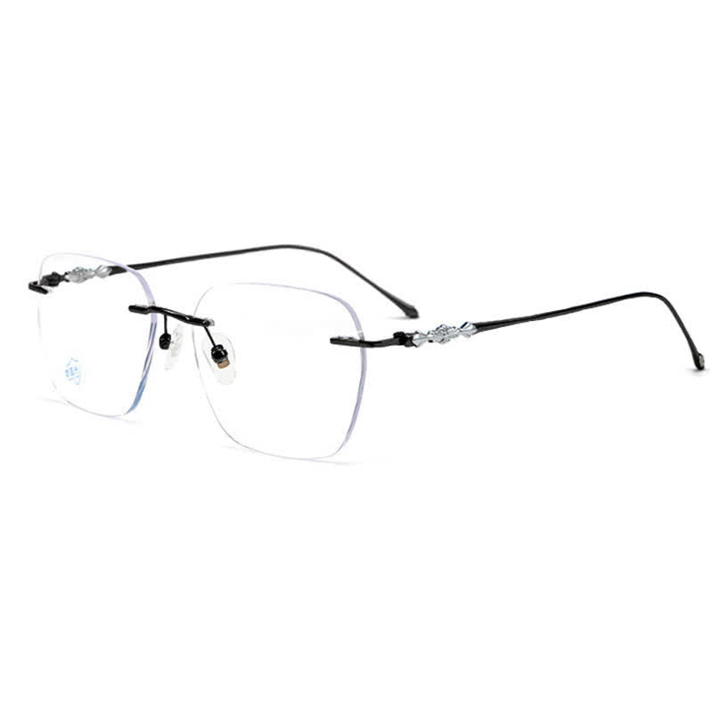 Spykay™ EG26917 Unsiex Retro Square Titanium Frame Anti-blue Light Rimless Glasses