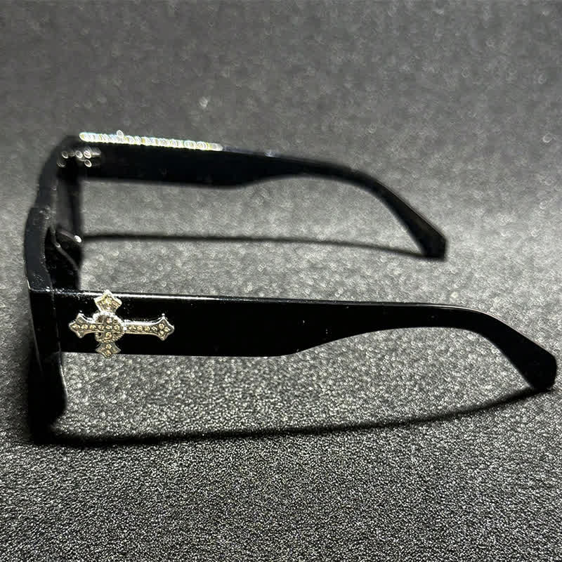 Spykay™ SG61019 Unsiex Rhinestone Cross Decor Square Frame Sunglasses