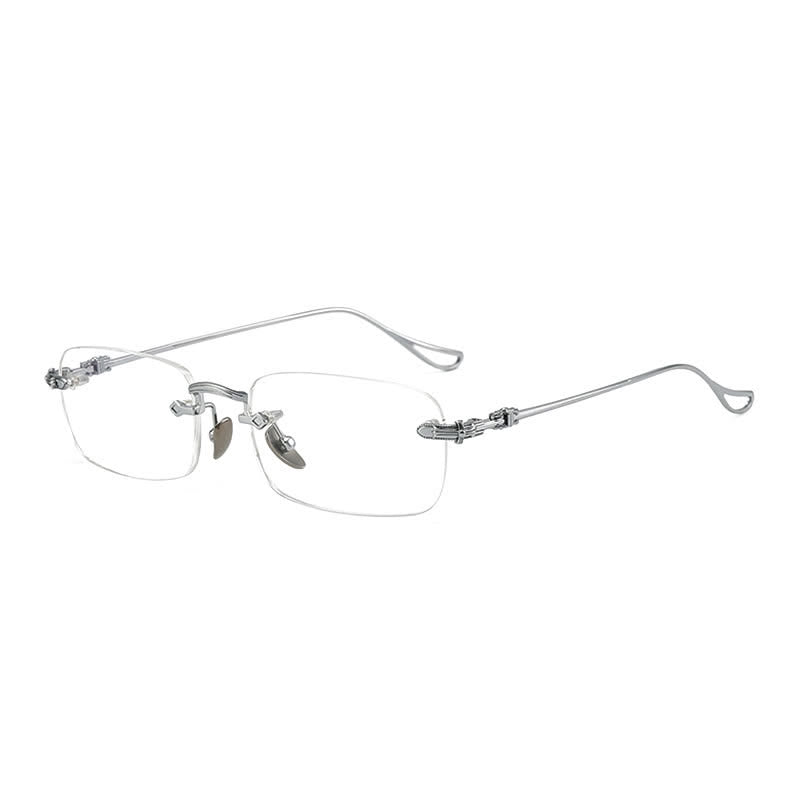 Spykay™ EG26923 Retro Gothic Cross Unisex Rimless Titanium Frame Anti-blue Light Glasses