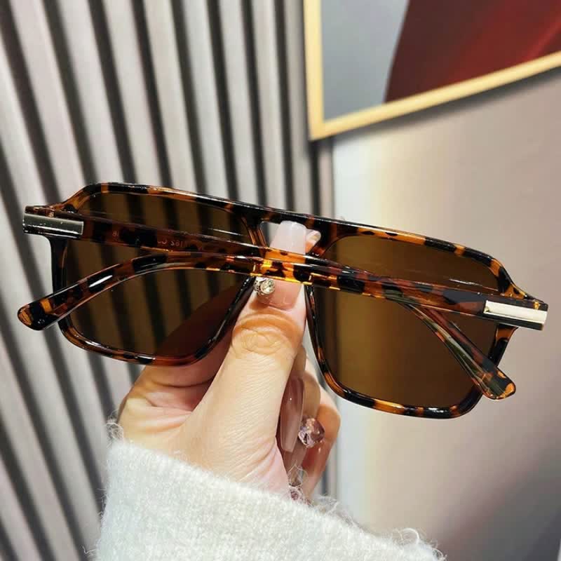 Spykay™ SG61014 Square Frame Double Bridges Classic Sunglasses