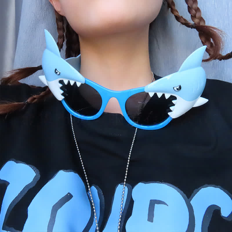 Spykay™ SG61032 Adults&Kids Funny Shark Shaped Sunglasses Accessories for Halloween&Party&Beach