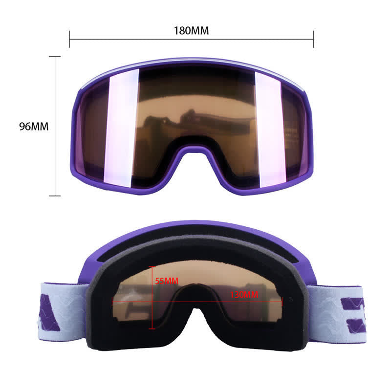 Spykay™ SG61042 Unisex Double Layer Anti-Fog Large Cylindrical Ski Goggles for Outdoor Activities