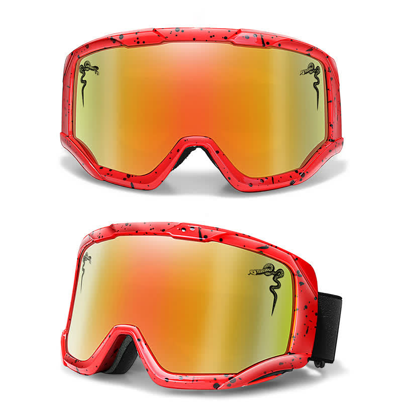 Spykay™ SG61043 Unisex Snake Printed Anti-Fog Color Ski Goggles for Outdoor Activities