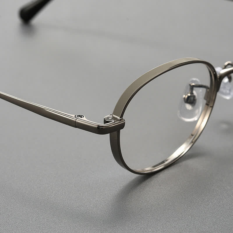 Spykay™ EG26933 Titanium Oval Frame Retro Anti-blue Light Glasses